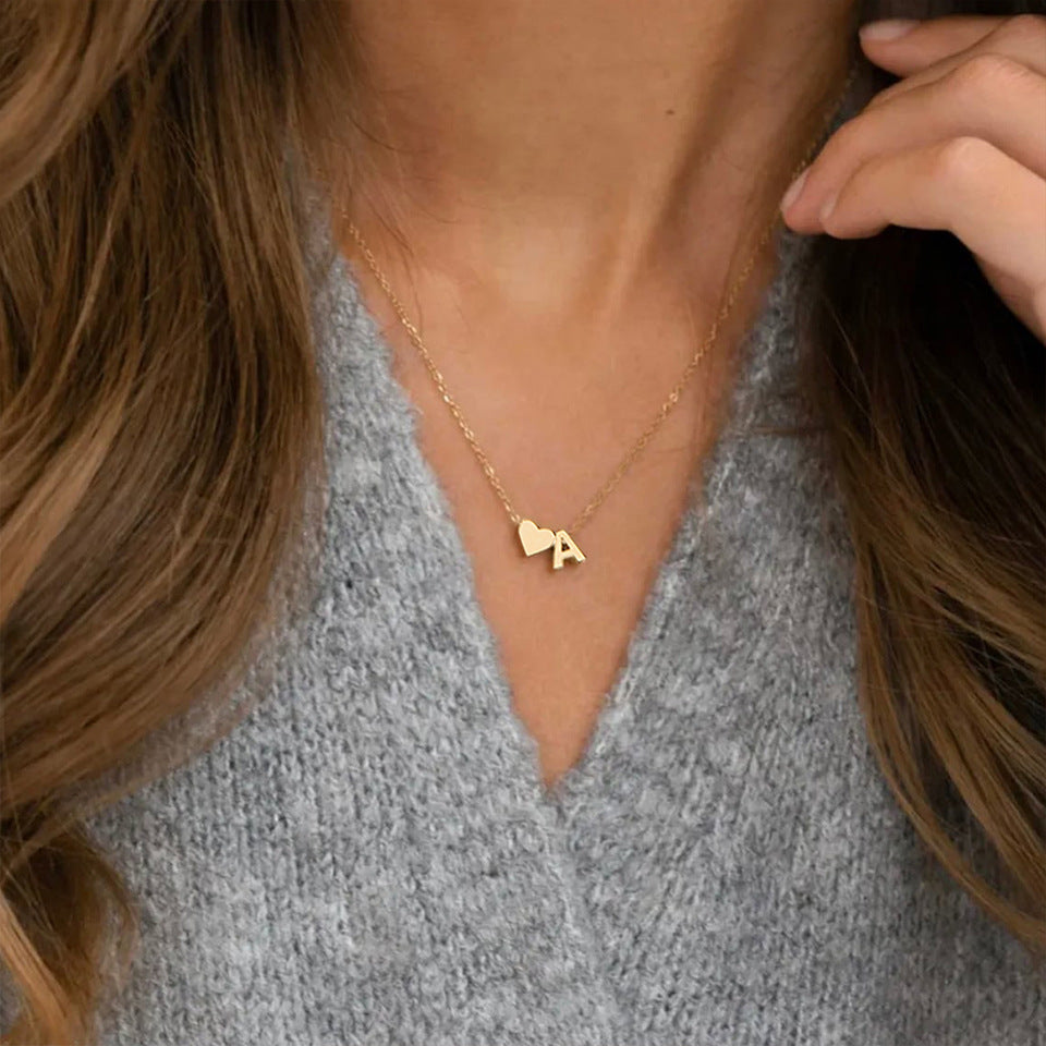 Custom Gold Initial Necklace