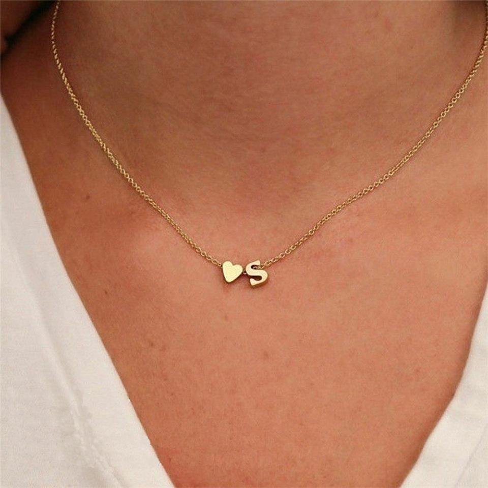 Custom Gold Initial Necklace